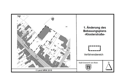 Geltungsbereich der 1. Änderung des Bebauungsplanes EL 16/1 -Klosterstraße-