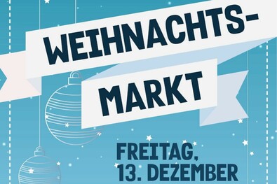 Plakat zum Weihnachtsmarkt der katholischen Waisenhausstiftung