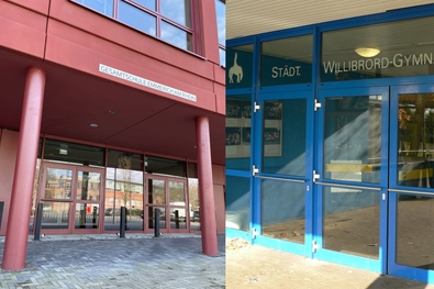 Eingangsbereich Gesamtschule und Willibrord-Gymnasium