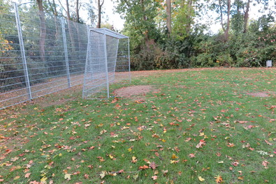 Rasenfläche mit zweitem Fußballtor